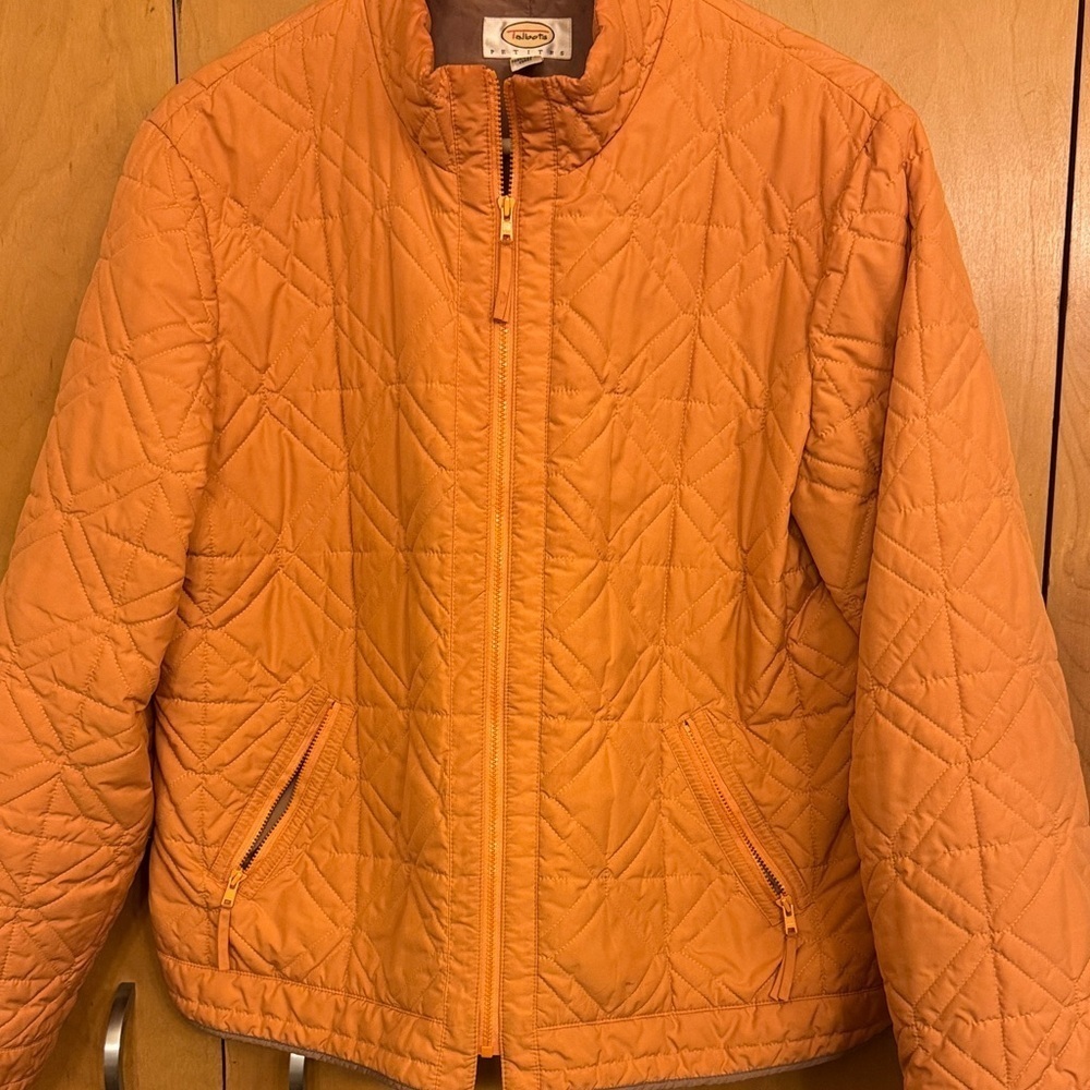 Talbots Women's Quilted Mustard Yellow Large Petite Jacket